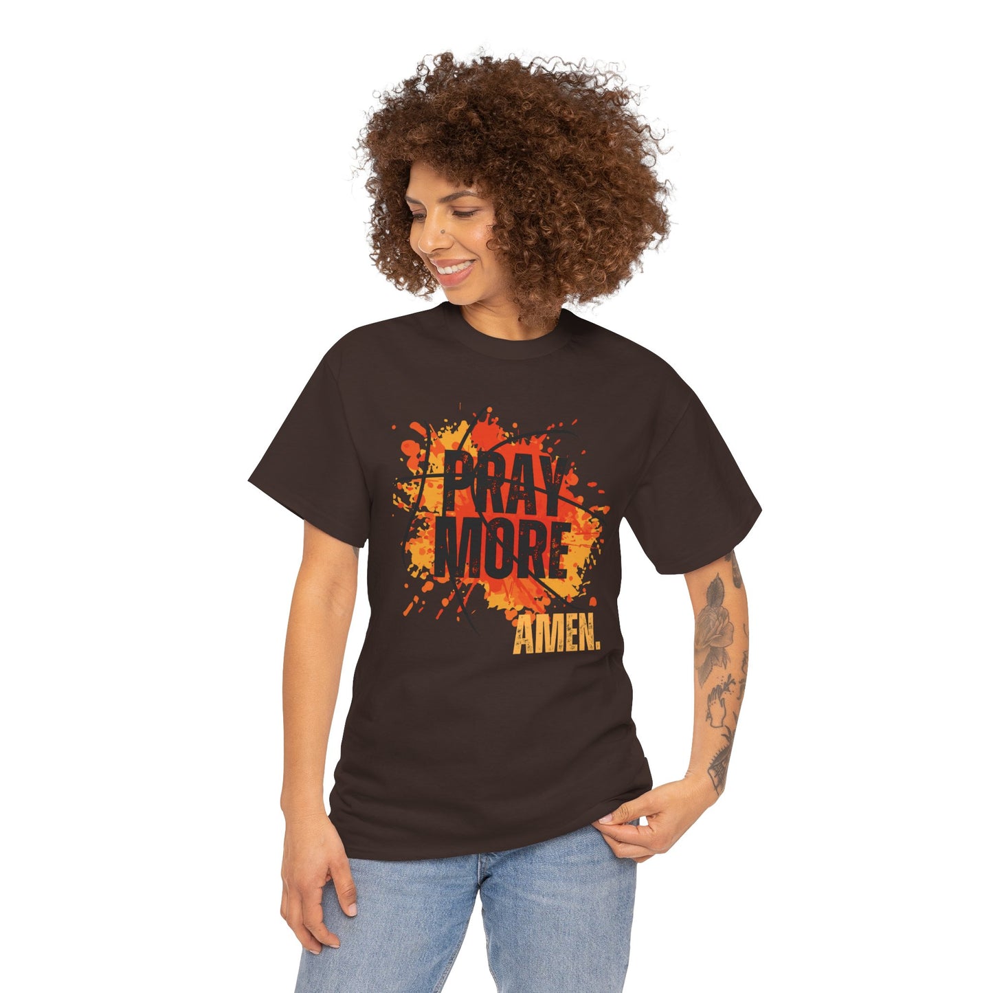 Pray More, Amen. - Unisex Heavy Cotton Tee