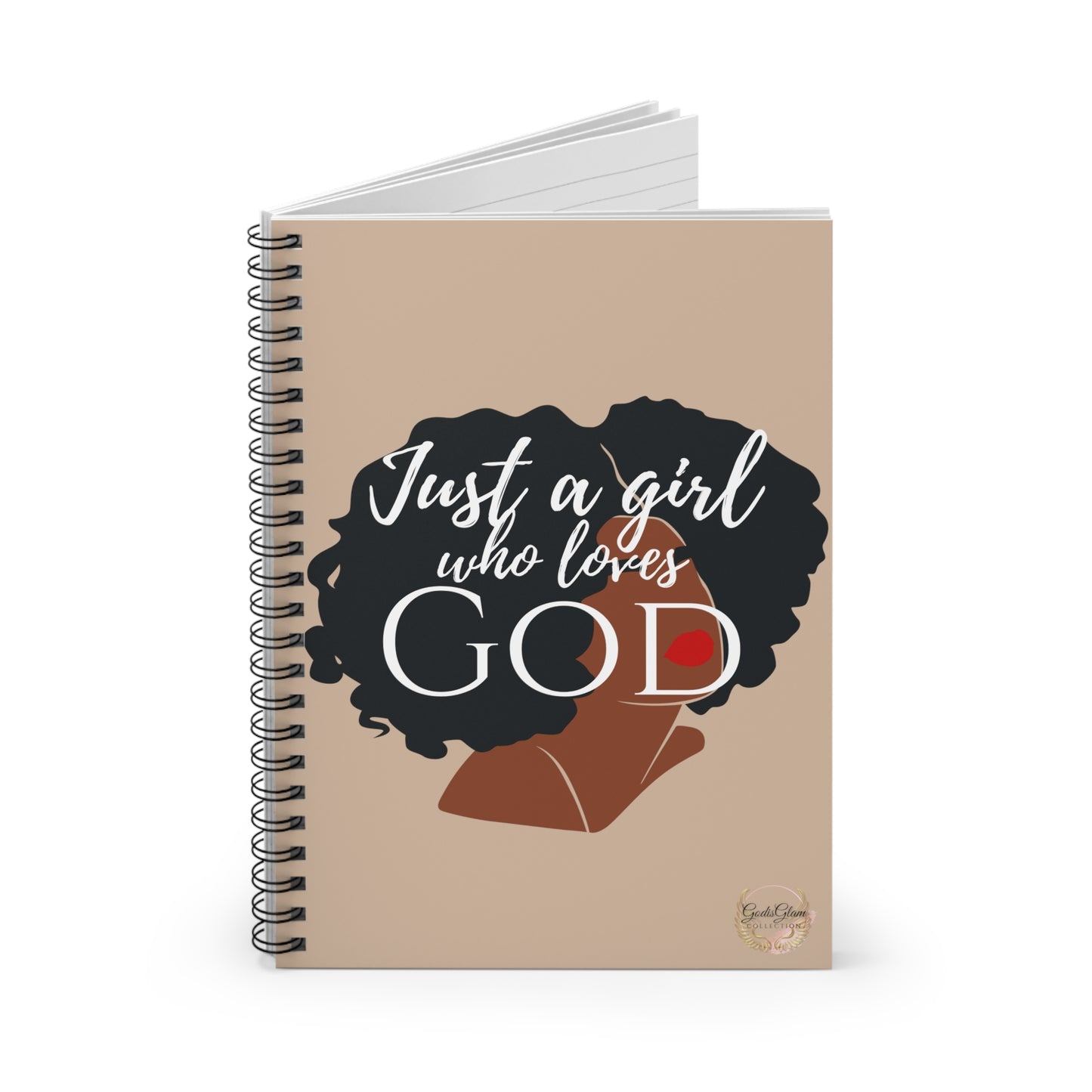 Just a Girls who loves God - Spiral Notebook - Ruled Line