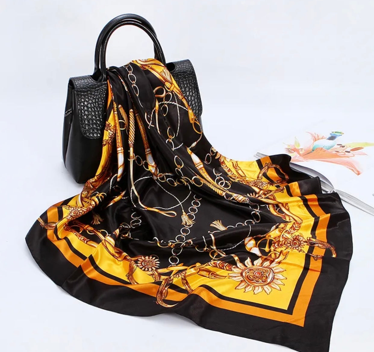 Vintage /Paisley/ Luxury Satin Scarf