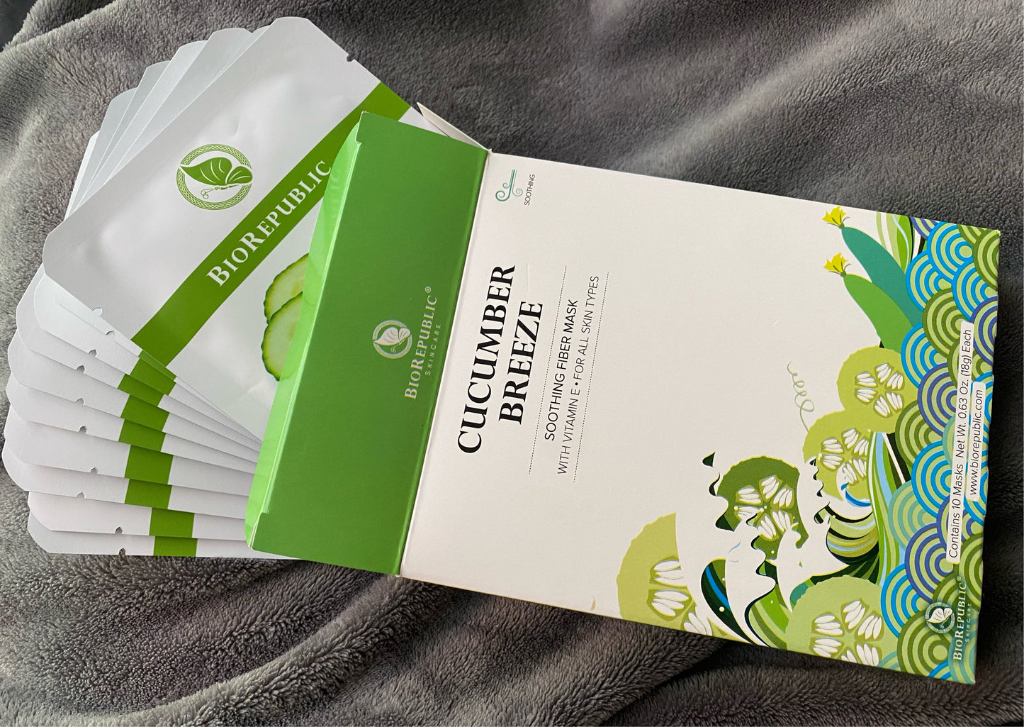 Cucumber Breeze Soothing Fiber Face Sheet Mask, 10ct Box