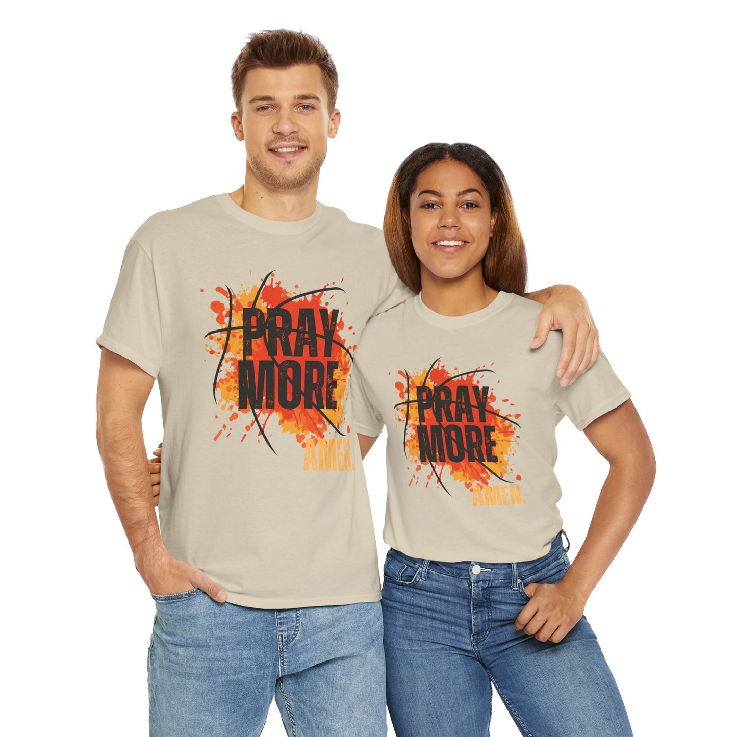 Pray More, Amen. - Unisex Heavy Cotton Tee