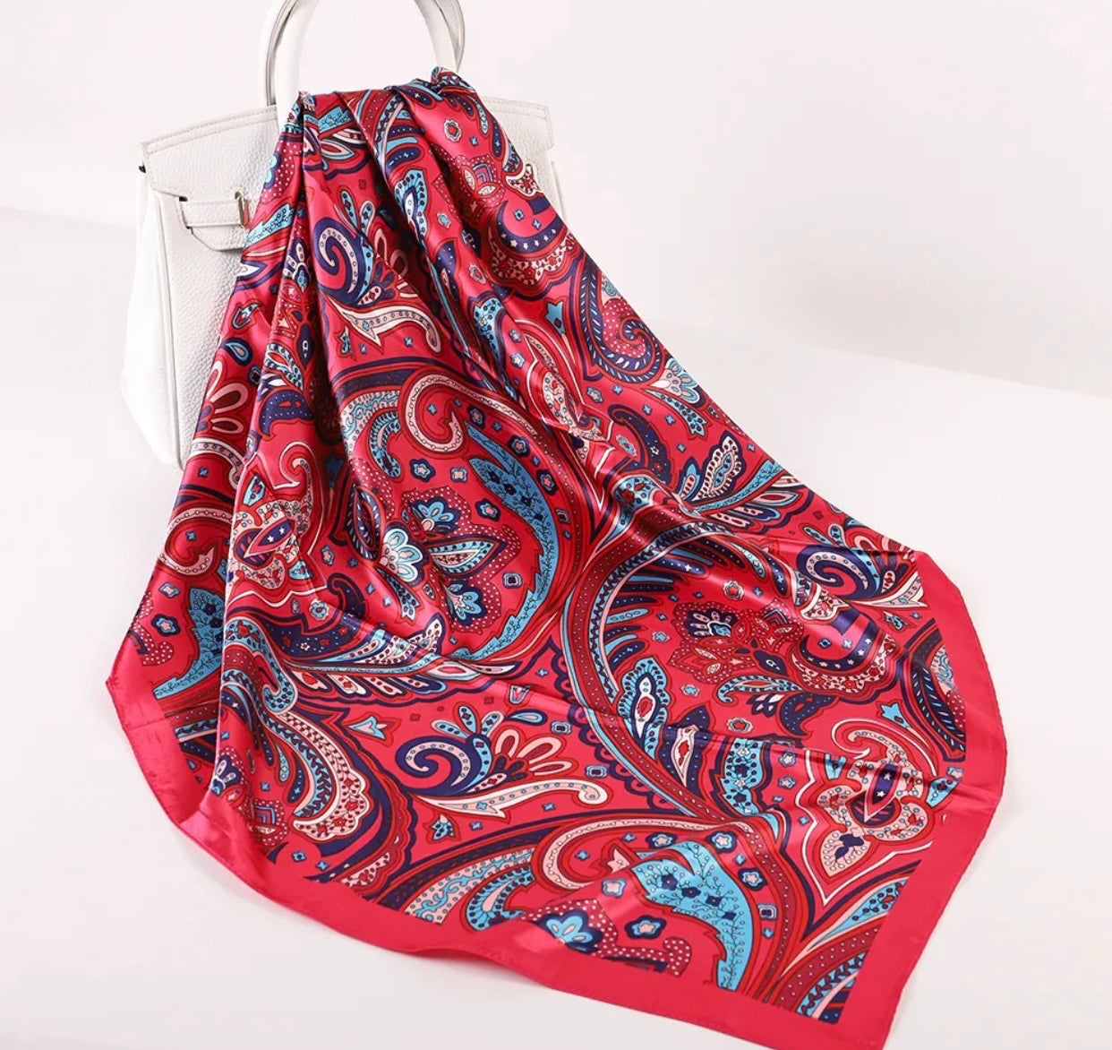 Vintage /Paisley/ Luxury Satin Scarf